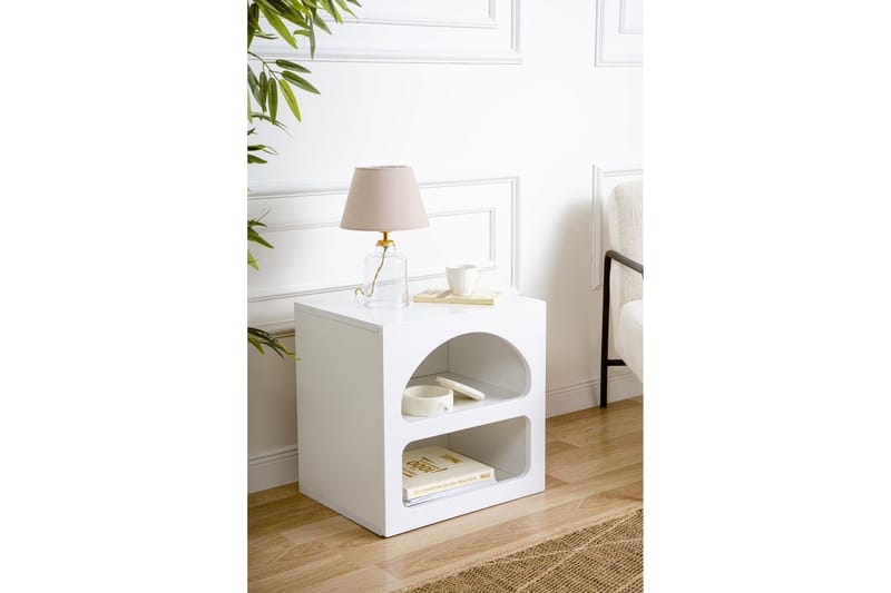 Lorin Sängbord 50 cm - Vit - Möbler - Bord & matgrupper - Avlastningsbord - Sängbord & nattduksbord