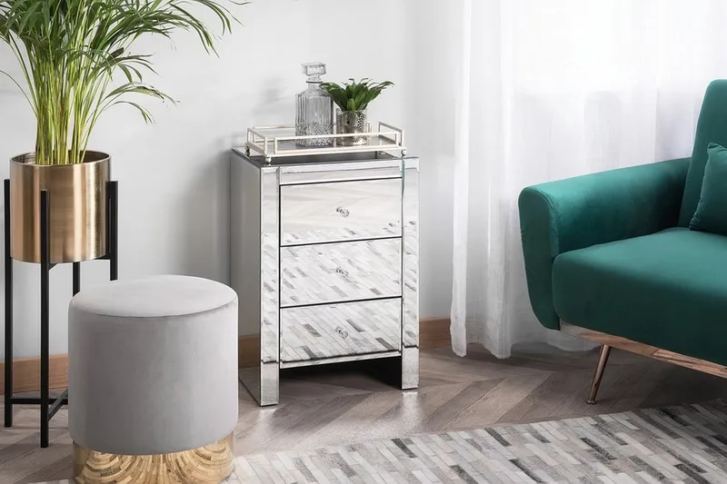 Lorris Sängbord 30 cm - Silver - Möbler - Bord & matgrupper - Avlastningsbord - Sängbord & nattduksbord