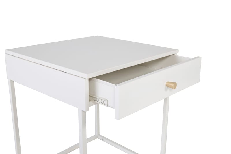 Lovenote Sängbord 43 cm med Förvaring Låda - Vit - Sängbord & nattduksbord