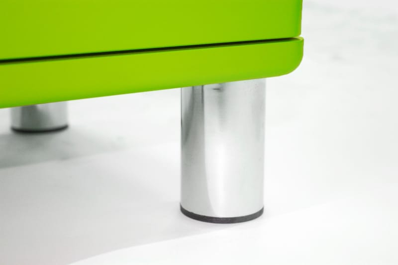 Malibu Sängbord 60 cm med Förvaring 2 Lådor Grön/Krom - Tenzo - Sängbord & nattduksbord