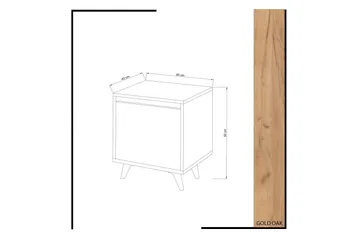 Mod Design Sängbord 45 cm med Förvaring Skåp - Trä/Vit - Möbler - Bord & matgrupper - Avlastningsbord - Sängbord & nattduksbord
