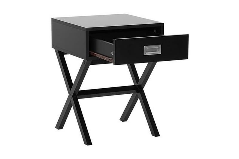 Mondejar Sängbord 40 cm med Förvaring Låda - Svart - Sängbord & nattduksbord
