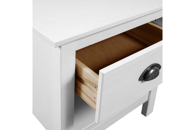 Nattduksbord 2 st Hill Range 46x35x49,5 cm massiv furu - Vit - Möbler - Bord & matgrupper - Avlastningsbord - Sängbord & nattduksbord