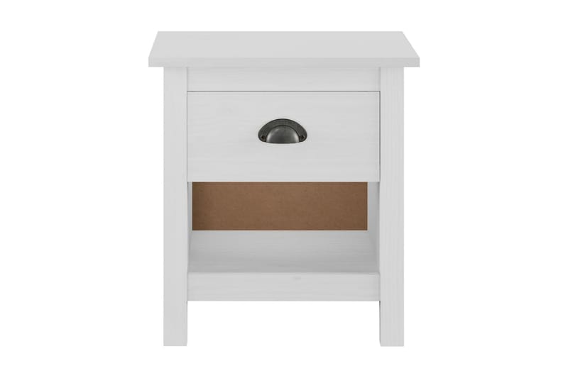 Nattduksbord 2 st Hill Range 46x35x49,5 cm massiv furu - Vit - Möbler - Bord & matgrupper - Avlastningsbord - Sängbord & nattduksbord