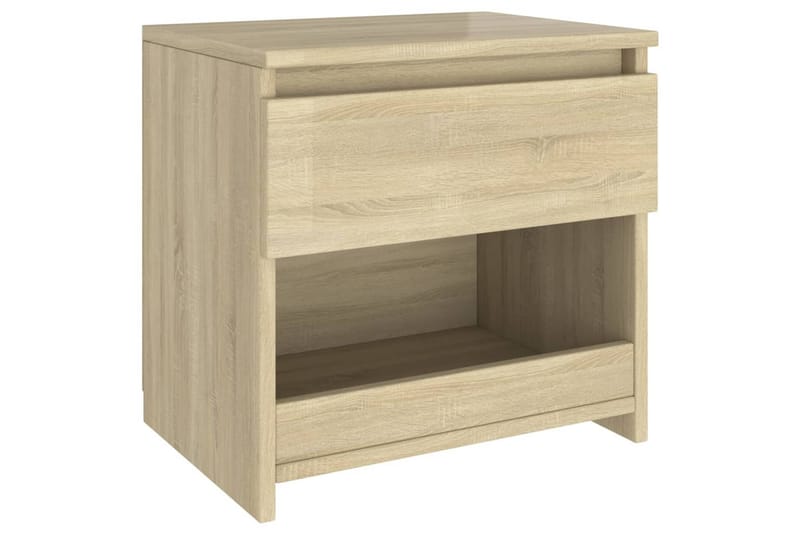 Nattduksbord 2 st sonoma-ek 40x30x39 cm spånskiva - Brun - Möbler - Bord & matgrupper - Avlastningsbord - Sängbord & nattduksbord