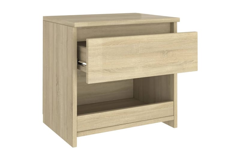 Nattduksbord 2 st sonoma-ek 40x30x39 cm spånskiva - Brun - Möbler - Bord & matgrupper - Avlastningsbord - Sängbord & nattduksbord
