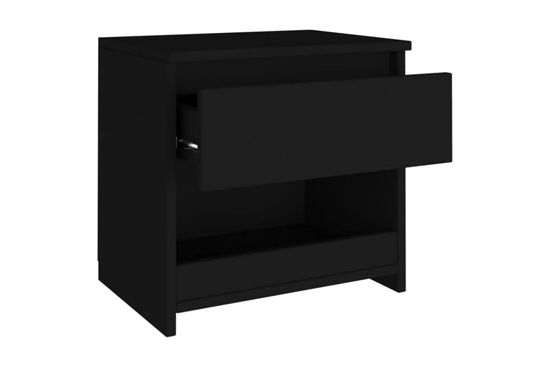 Nattduksbord 2 st svart 40x30x39 cm spånskiva - Svart - Möbler - Bord & matgrupper - Avlastningsbord - Sängbord & nattduksbord