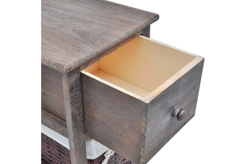 Nattduksbord 2 st trä brun - Brun - Sängbord & nattduksbord