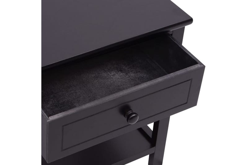 Nattduksbord 2 st trä svart - Svart - Sängbord & nattduksbord
