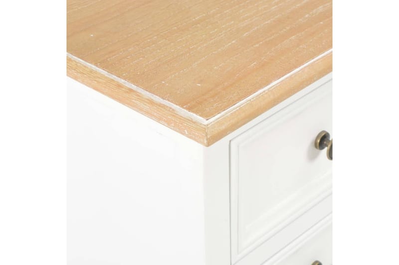 Nattduksbord 2 st vit 35x30x49 cm MDF - Vit - Möbler - Bord & matgrupper - Avlastningsbord - Sängbord & nattduksbord