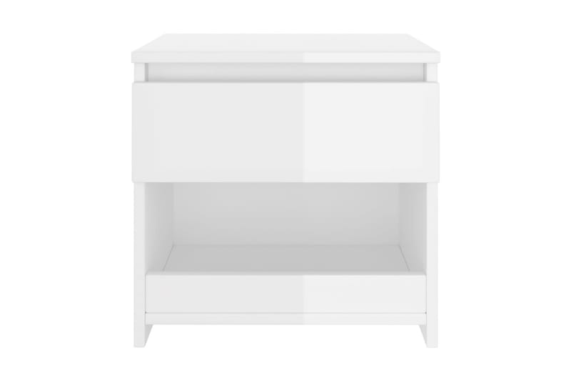 Nattduksbord 2 st vit högglans 40x30x39 cm spånskiva - Vit - Möbler - Bord & matgrupper - Avlastningsbord - Sängbord & nattduksbord