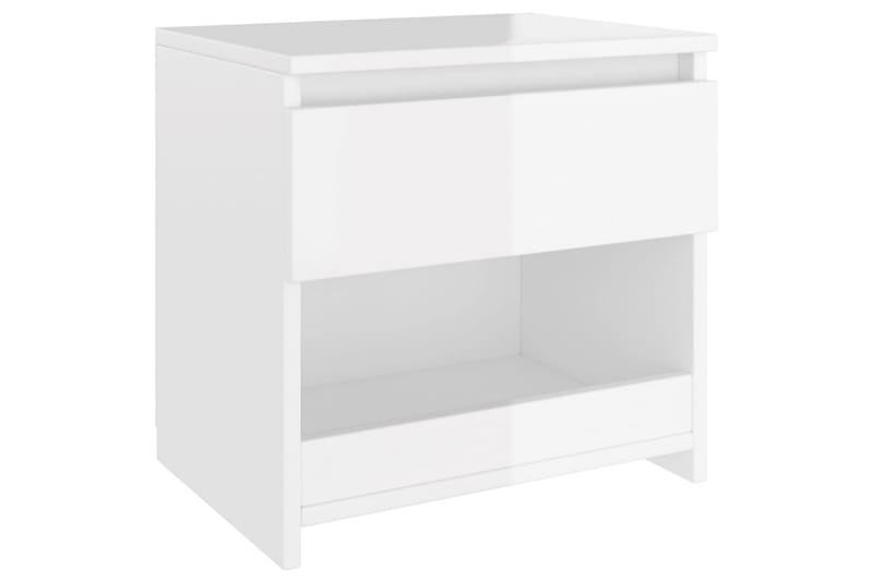 Nattduksbord 2 st vit högglans 40x30x39 cm spånskiva - Vit - Möbler - Bord & matgrupper - Avlastningsbord - Sängbord & nattduksbord