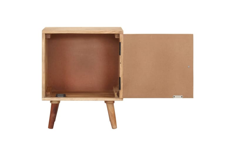 Nattduksbord 40x30x50 cm massivt acaciaträ - Grå - Möbler - Bord & matgrupper - Avlastningsbord - Sängbord & nattduksbord