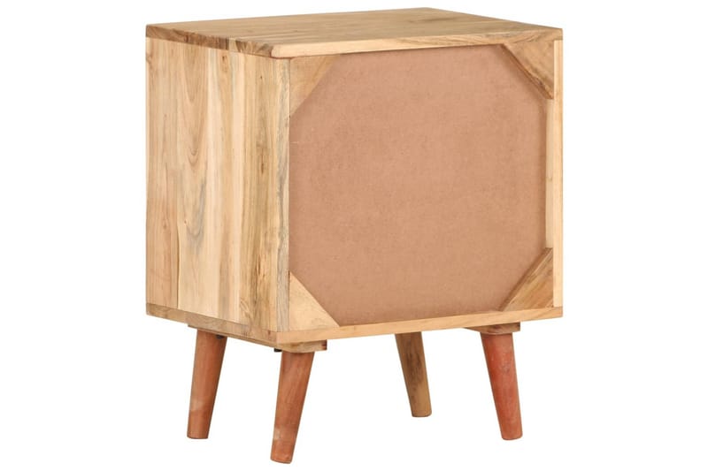 Nattduksbord 40x30x50 cm massivt acaciaträ - Grå - Möbler - Bord & matgrupper - Avlastningsbord - Sängbord & nattduksbord