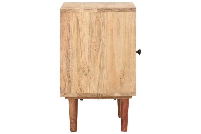 Nattduksbord 40x30x50 cm massivt acaciaträ - Grå - Möbler - Bord & matgrupper - Avlastningsbord - Sängbord & nattduksbord