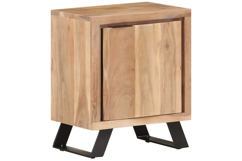 Nattduksbord 40x30x50 cm massivt akaciaträ med levande kant - Brun - Möbler - Bord & matgrupper - Avlastningsbord - Sängbord & nattduksbord