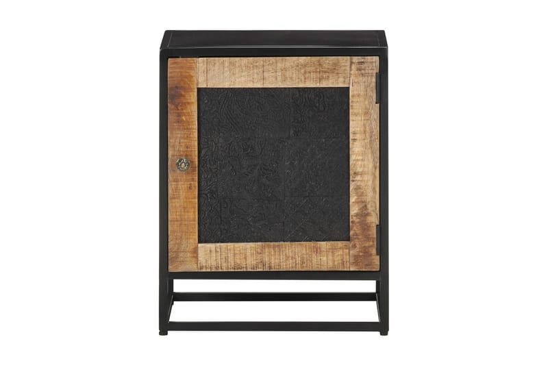 Nattduksbord 40x30x50 cm massivt grovt mangoträ - Svart - Möbler - Bord & matgrupper - Avlastningsbord - Sängbord & nattduksbord