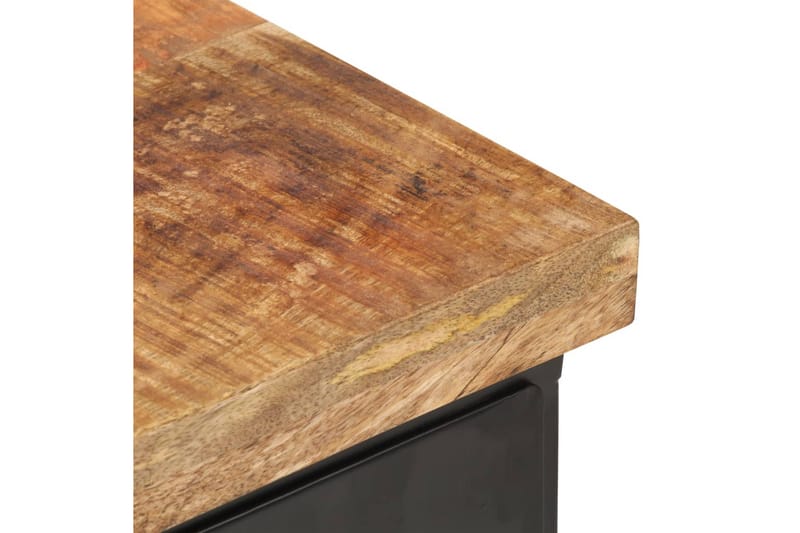 Nattduksbord 40x30x52 cm grovt mangoträ - Svart - Sängbord & nattduksbord