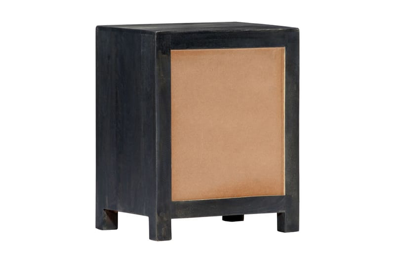 Nattduksbord handsnidat grå 40x30x50 cm massivt mangoträ - Grå - Möbler - Bord & matgrupper - Avlastningsbord - Sängbord & nattduksbord
