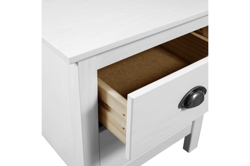 Nattduksbord Hill Range 2 st vit 46x35x49,5 cm massiv furu - Vit - Möbler - Bord & matgrupper - Avlastningsbord - Sängbord & nattduksbord