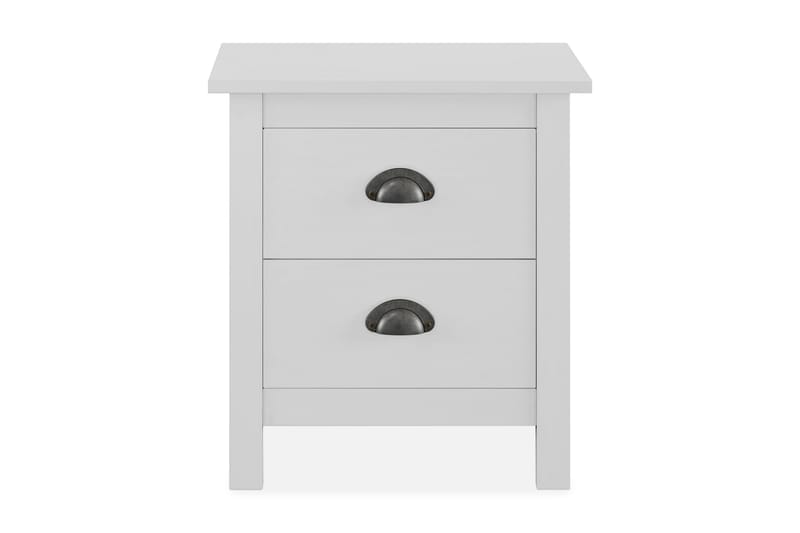 Nattduksbord Hill Range 2 st vit 46x35x49,5 cm massiv furu - Vit - Möbler - Bord & matgrupper - Avlastningsbord - Sängbord & nattduksbord