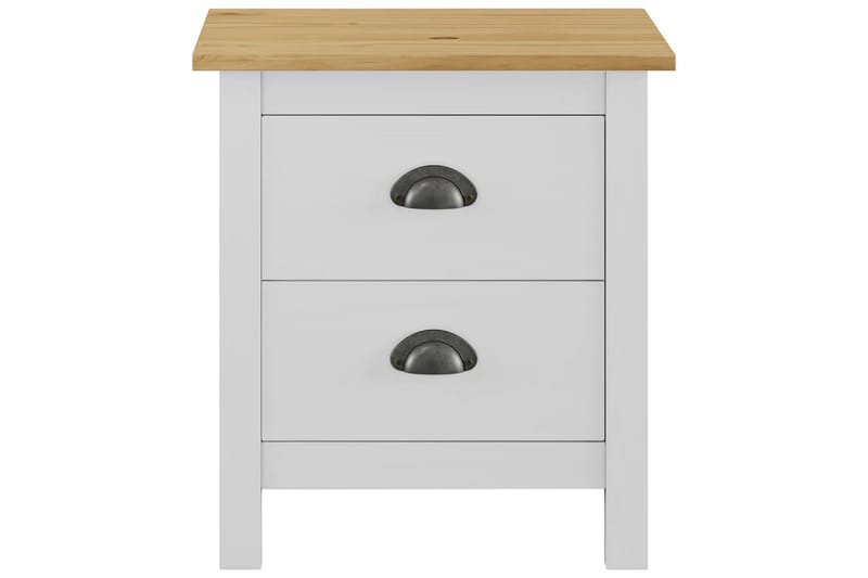 Nattduksbord Hill Range 2 st vit 46x35x49,5 cm massiv furu - Vit - Möbler - Bord & matgrupper - Avlastningsbord - Sängbord & nattduksbord