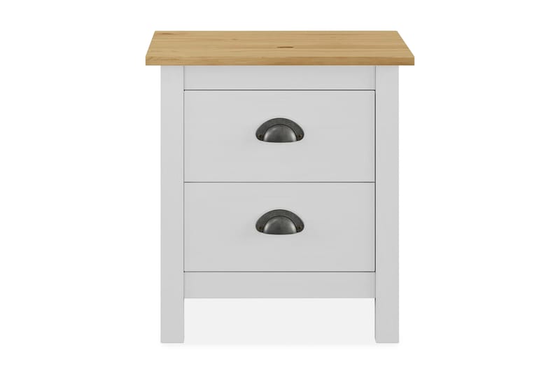 Nattduksbord Hill Range vit 46x35x49,5 cm massiv furu - Vit - Möbler - Bord & matgrupper - Avlastningsbord - Sängbord & nattduksbord