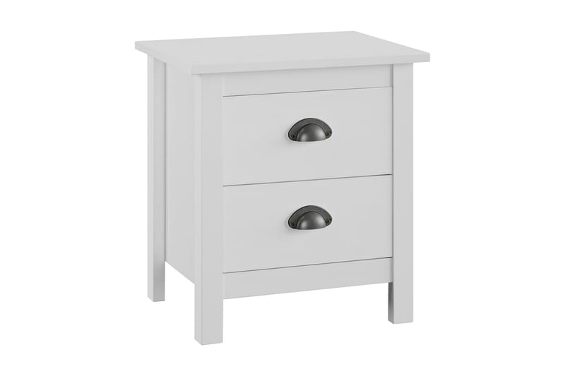 Nattduksbord Hill Range vit 46x35x49,5 cm massiv furu - Vit - Möbler - Bord & matgrupper - Avlastningsbord - Sängbord & nattduksbord