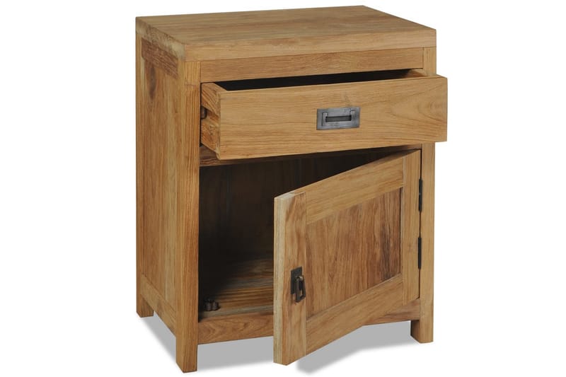 Nattduksbord i massiv teak 40x30x50 cm - Brun - Möbler - Bord & matgrupper - Avlastningsbord - Sängbord & nattduksbord