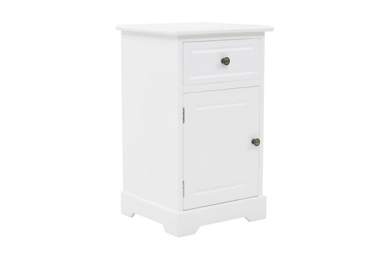 Nattduksbord MDF och furu 35x32x59 cm - Vit - Möbler - Bord & matgrupper - Avlastningsbord - Sängbord & nattduksbord