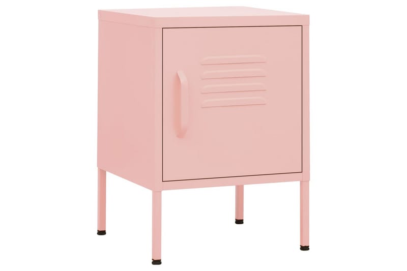Nattduksbord rosa 35x35x51 cm stål - Rosa - Möbler - Bord & matgrupper - Avlastningsbord - Sängbord & nattduksbord