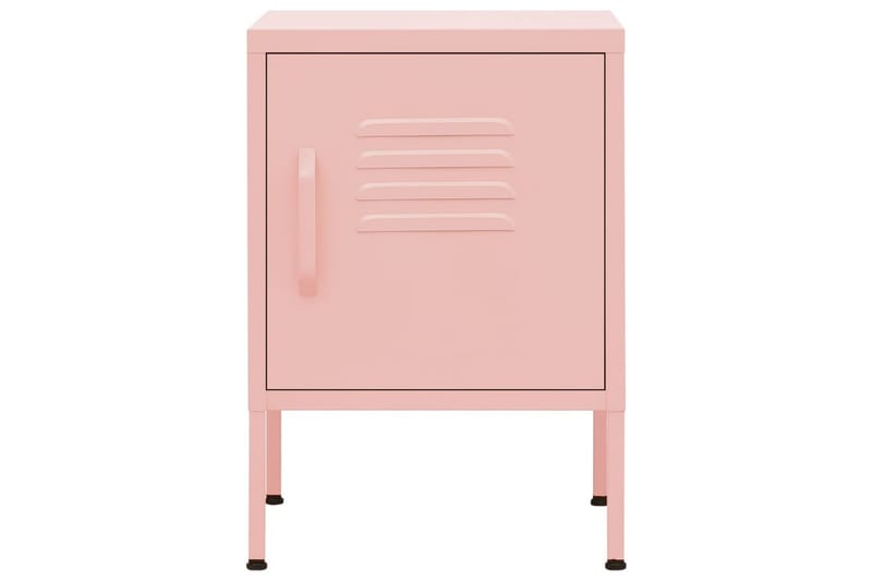 Nattduksbord rosa 35x35x51 cm stål - Rosa - Möbler - Bord & matgrupper - Avlastningsbord - Sängbord & nattduksbord