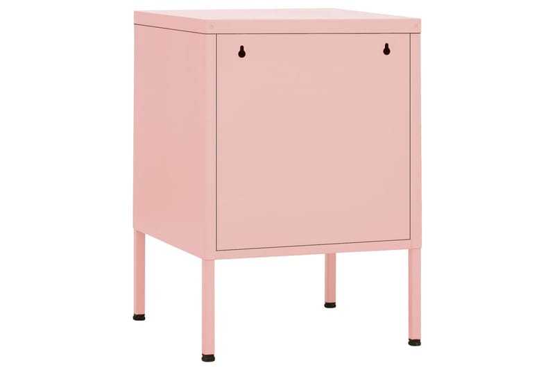 Nattduksbord rosa 35x35x51 cm stål - Rosa - Möbler - Bord & matgrupper - Avlastningsbord - Sängbord & nattduksbord