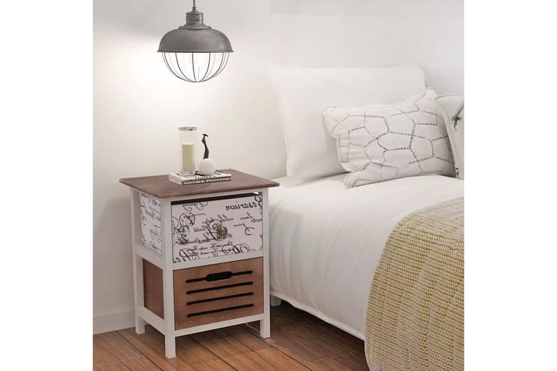Nattduksbord trä - Flerfärgad - Sängbord & nattduksbord