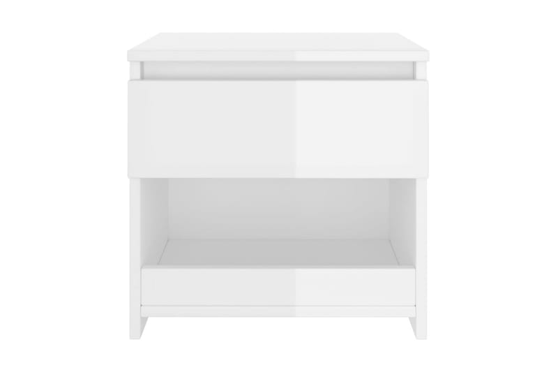 Nattduksbord vit högglans 40x30x39 cm spånskiva - Vit - Sängbord & nattduksbord