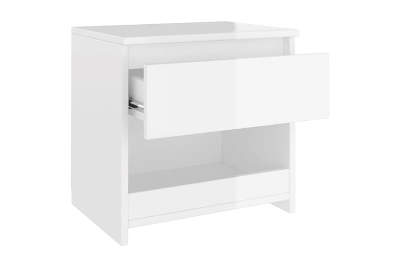 Nattduksbord vit högglans 40x30x39 cm spånskiva - Vit - Möbler - Bord & matgrupper - Avlastningsbord - Sängbord & nattduksbord
