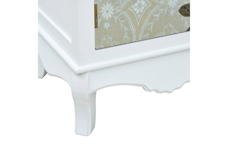 Nattduksbord vit och grå 40x30x62 cm MDF - Flerfärgad - Sängbord & nattduksbord