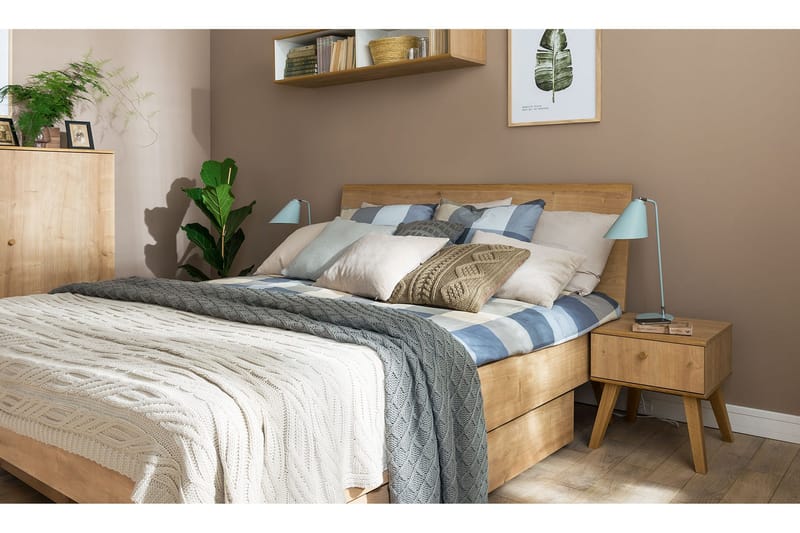 Nature Sängbord 40 cm med Förvaring Ek - Natur - Möbler - Bord & matgrupper - Avlastningsbord - Sängbord & nattduksbord