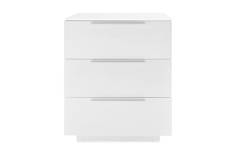 Nola Sängbord 50 cm med Förvaring 3 Lådor, Vit