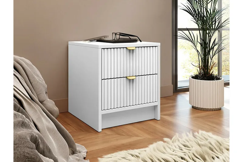 Novaj Sängbord 35 cm - Vit - Möbler - Bord & matgrupper - Avlastningsbord - Sängbord & nattduksbord