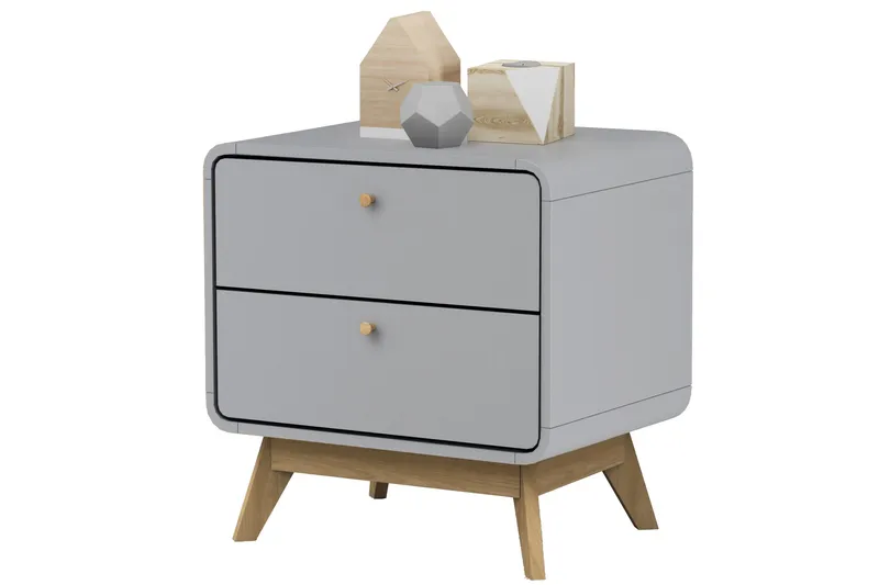 Olivet Sängbord 51 cm - Grå - Möbler - Bord & matgrupper - Avlastningsbord - Sängbord & nattduksbord