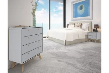 Olivet Sängbord 51 cm - Grå - Möbler - Bord & matgrupper - Avlastningsbord - Sängbord & nattduksbord