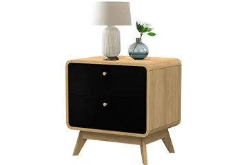 Olivet Sängbord 51 cm - Natur/Svart - Möbler - Bord & matgrupper - Avlastningsbord - Sängbord & nattduksbord