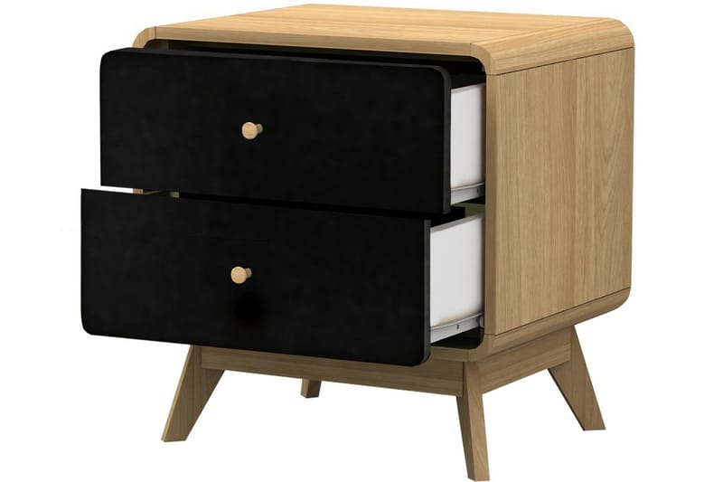 Olivet Sängbord 51 cm - Natur/Svart - Möbler - Bord & matgrupper - Avlastningsbord - Sängbord & nattduksbord
