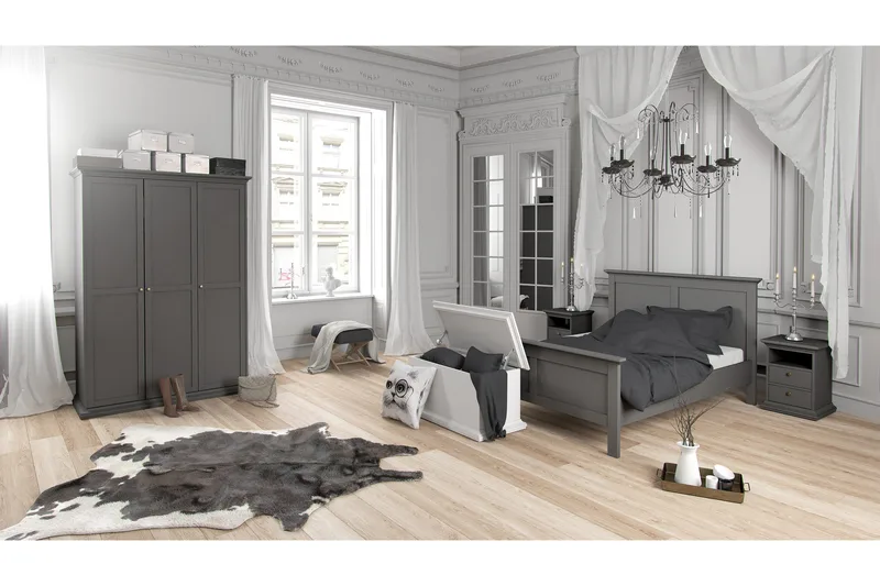 Paris Sängbord - Grå - Möbler - Bord & matgrupper - Avlastningsbord - Sängbord & nattduksbord