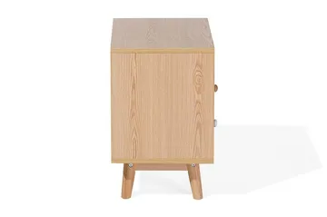 Peinmore Sängbord 40 cm med Förvaring 2 Lådor + Hylla - Brun/Vit/Grå - Möbler - Bord & matgrupper - Avlastningsbord - Sängbord & nattduksbord