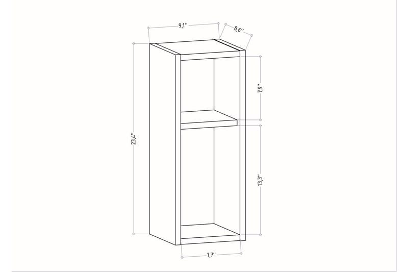 Rinorea Sängbord 23,2x59,6 cm - Antracit - Möbler - Bord & matgrupper - Avlastningsbord - Sängbord & nattduksbord