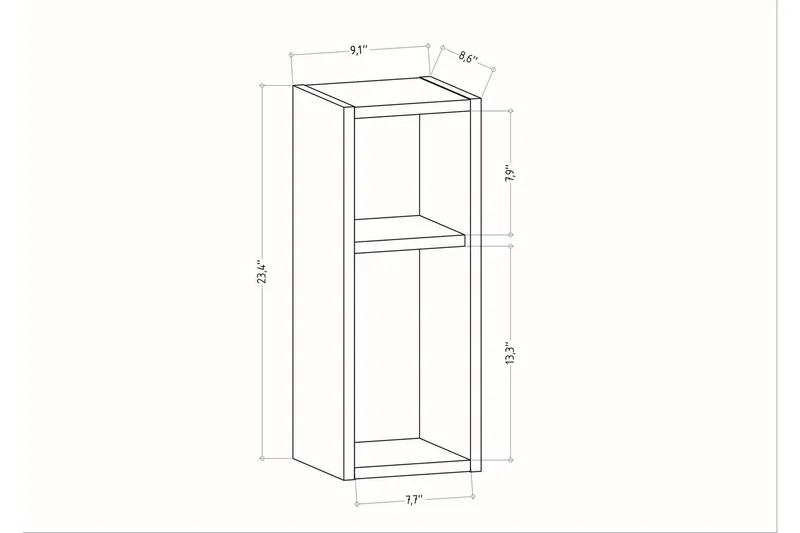 Rinorea Sängbord 23,2x59,6 cm - Antracit - Möbler - Bord & matgrupper - Avlastningsbord - Sängbord & nattduksbord