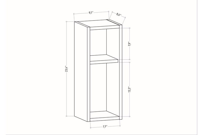 Rinorea Sängbord 23,2x59,6 cm - Brun - Sängbord & nattduksbord