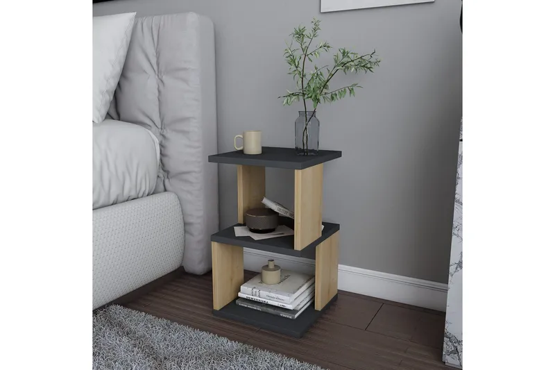 Rinorea Sängbord 29,6x49,4 cm - Antracit - Möbler - Bord & matgrupper - Avlastningsbord - Sängbord & nattduksbord